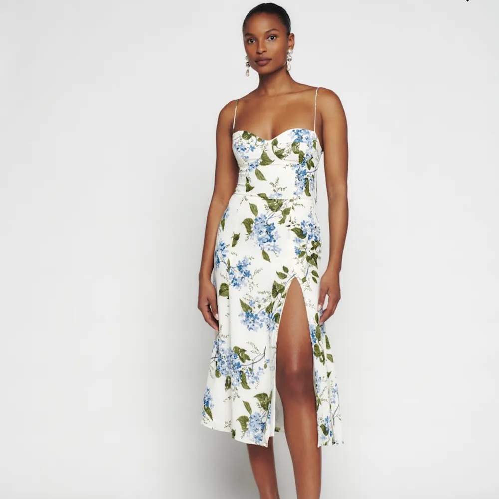 Reformation Juliette Dress Riviera - Size 6